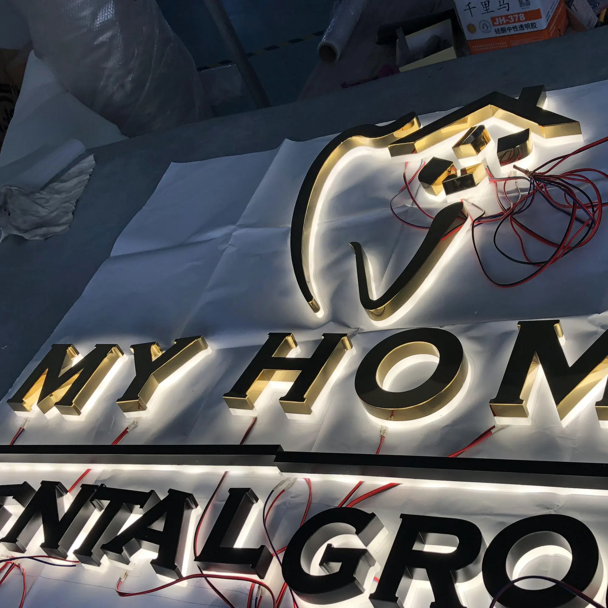 Factory Outlet Rvs Led Backlit Verlichte Letters Custom Teken Reclame Producten