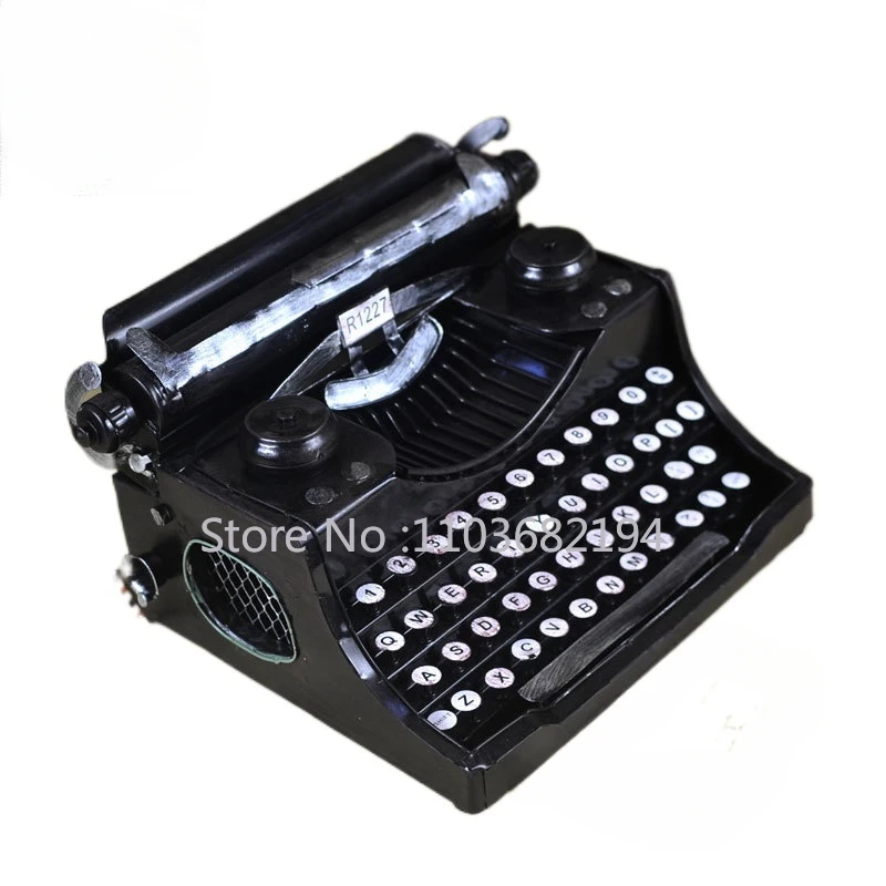 Simulation Old Typewriter Old Button Printer Retro Old Goods Simulation Iron Art Handmade Model Props