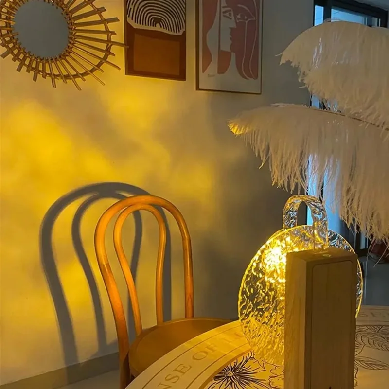 Luz nocturna giratoria alimentada por ABKO-USB con ondas de agua, puesta de sol, luz de proyección dinámica con atenuación de 3 colores para ambiente navideño