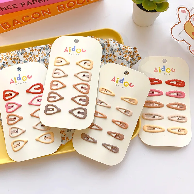 

10pcs/set Colorful Star Hair Clips for Baby Girls Glitter Metal Snap BB Clip Hairpin Headwear Infant Kids Hairclip Accessories