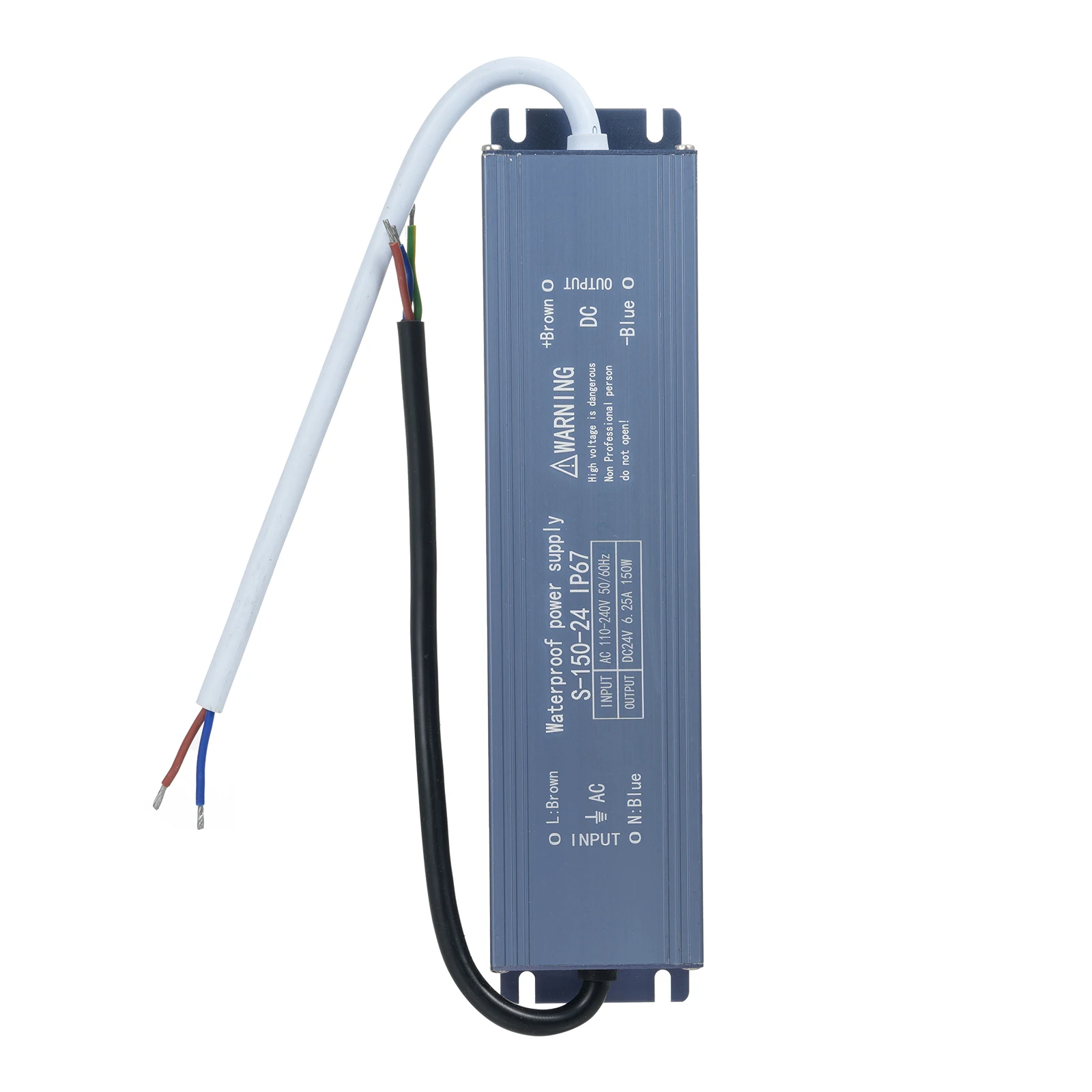 

IP67 Waterproof LED Driver Switch Power Supply Transformer Adapter AC 110V-240V to DC 24V 150W Constant Voltage Output for LED