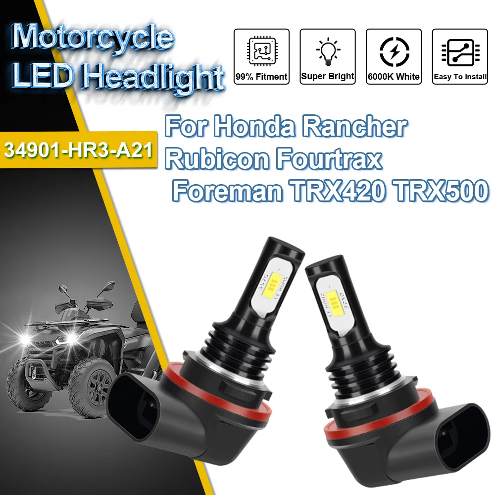 

For Honda Rancher Rubicon Fourtrax Foreman TRX420 TRX500 34901-HR3-A21 Motorcycle Additional Headlight Bulb Auxiliary Lamp