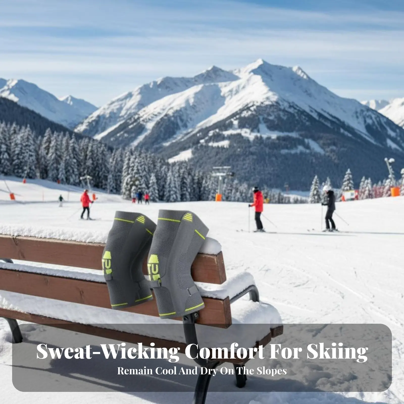 

Ski Protective Knee Pads, Support Design, Inner Wear, Snowboard & Ski Gear, Anti-Fall, New Model
