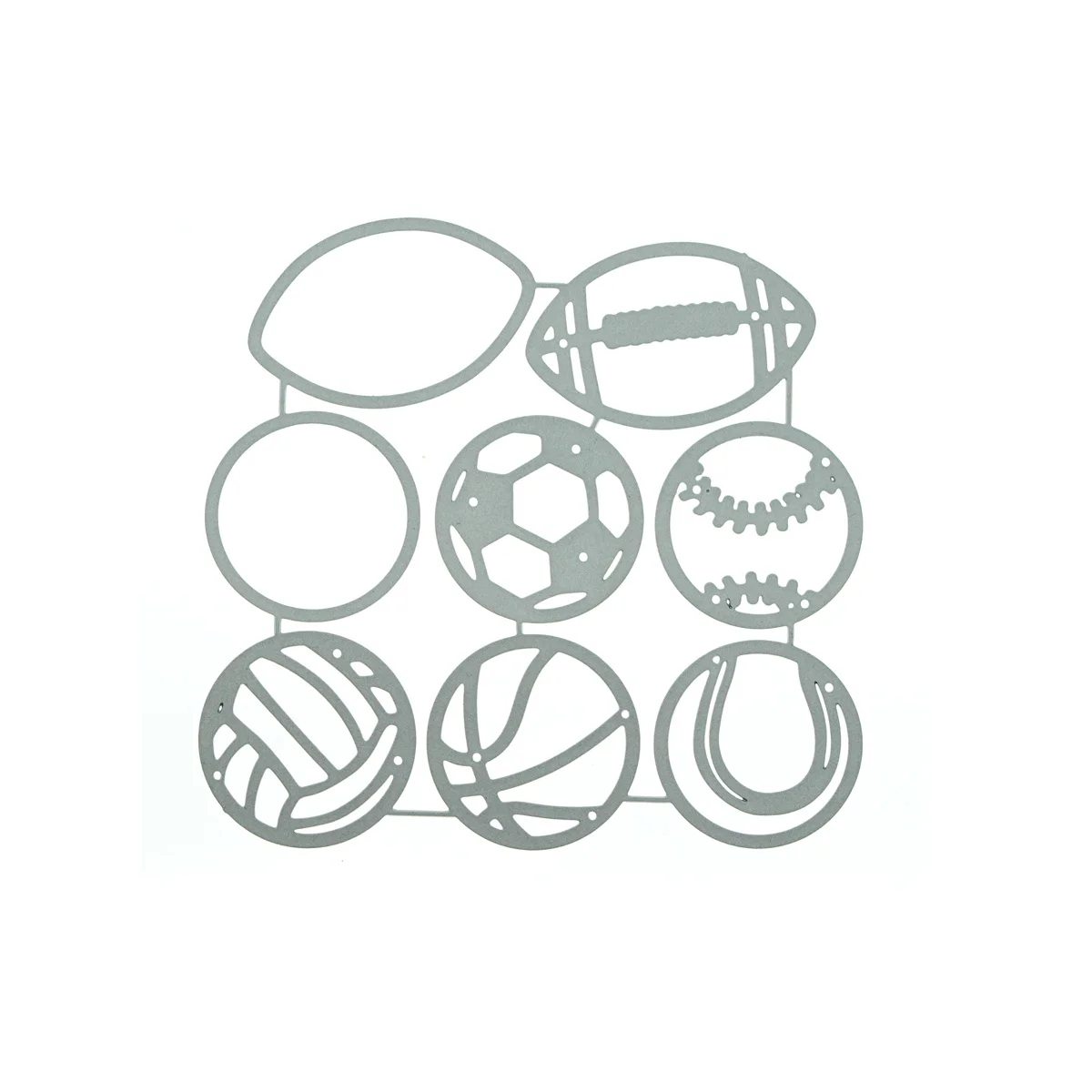 Die Cuts Set Ball Sport wzór koszykówki szablon metalowy dla majsterkowiczów pocztówka dekoracja do albumu na zdjęcia wykrawarka Scrapbooking dostaw