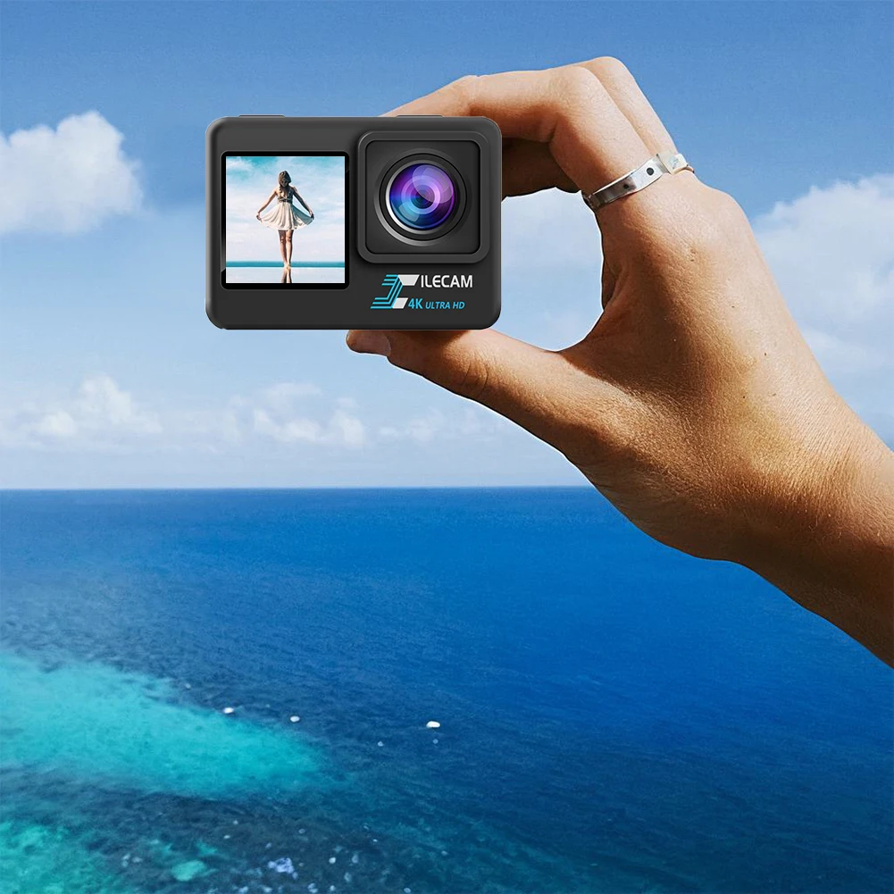 Telecamera sportiva da esterno - Action Camera 4K 60Fps Dual Screen recensione e prezzo