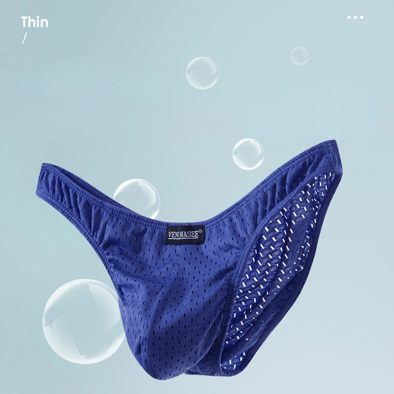Man Ultra Low Waist Briefs Super Thin Breathable Sexy Lingerie Gay Big Dick Underwear Seamless Sport Bulge Penis Pouch Boxer