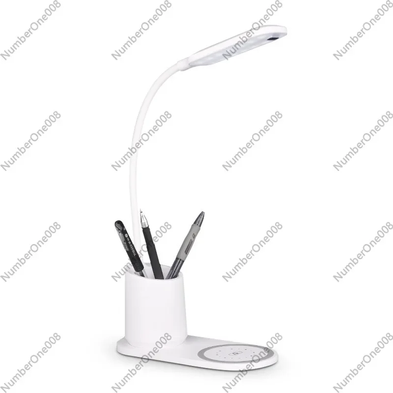 New Pen Holder Desk Lamp with 10w Wireless Fast Charging, Touch Sensor Switch, Bedside Night Light for Reading and Studying