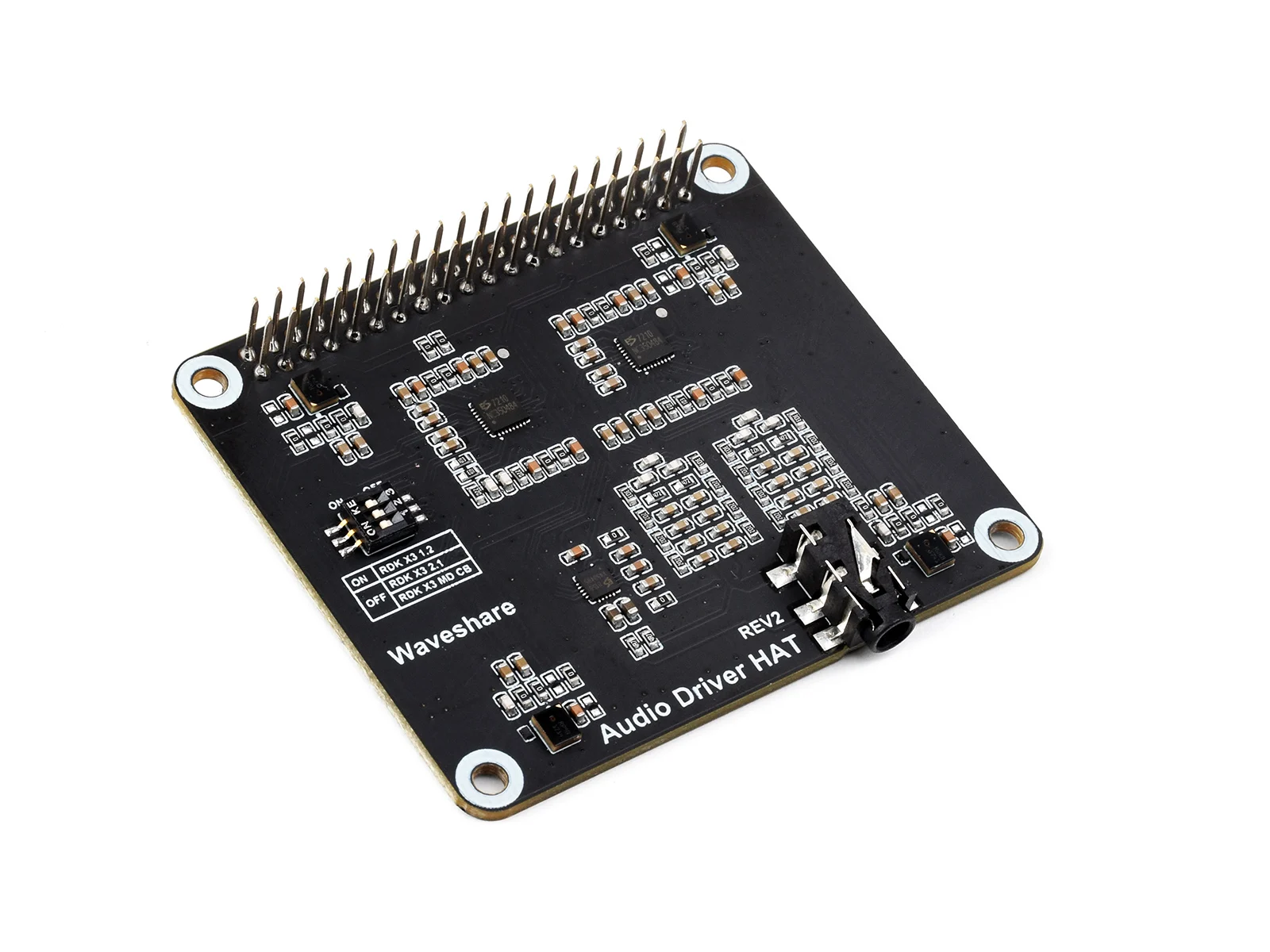 Audio Driver HAT,For RDK X3 Development Board, Supports Audio Playback And Recording, Stereo Encoding / Decoding