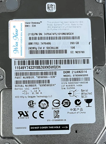 

For 1879 74Y6495 74Y6474 283G 15K 2.5 SAS minicomputer HDD