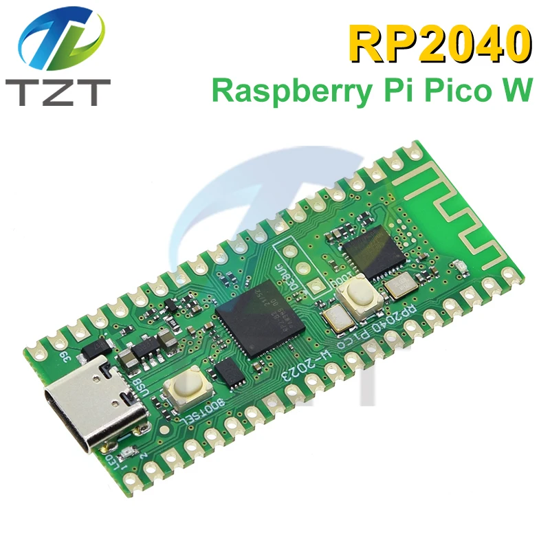 RP2040 Raspberry Pi Pico W Board with 2.4G WiFi Micro Dual-Core 264KB ARM Microcomputers High-Performance Cortex-M0 Processor