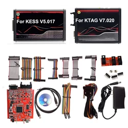 YIQIXIN For KTAG Firmware V7.020 Software V2.23 OBD2 Tuning Car Truck ECU Programming Tool Master For Kess V2 V5.017 BDM Red PCB