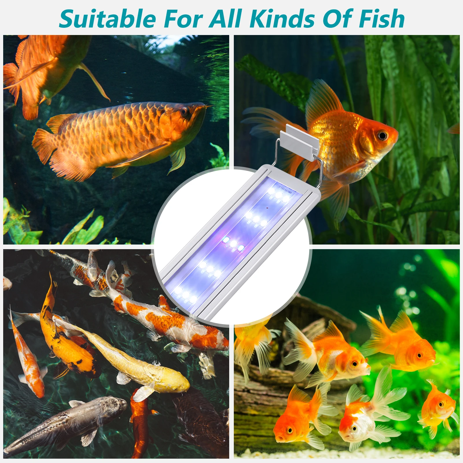 

Fish Tank Clip Light Stand Aquarium LED Bracket Lamp Lighting Tool Gift for Owners