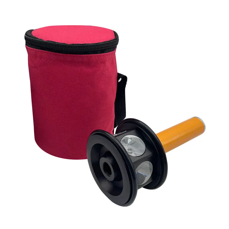 Silberne neue 0 mm versetzte 360-Grad-reflektierende Prisma für Roboter-Totalstation 6 hochpräzise silberbeschichtete mit 10 cm verlängerter Stange