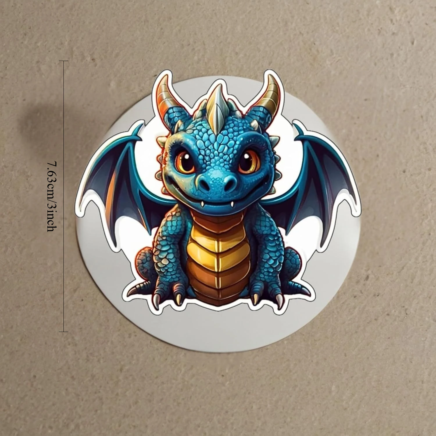 4 шт. очаровательная наклейка с рисунком дракона, прочная, для ноутбуков, бутылок с водой, журналов, скейтбордов, чехлов для телефонов