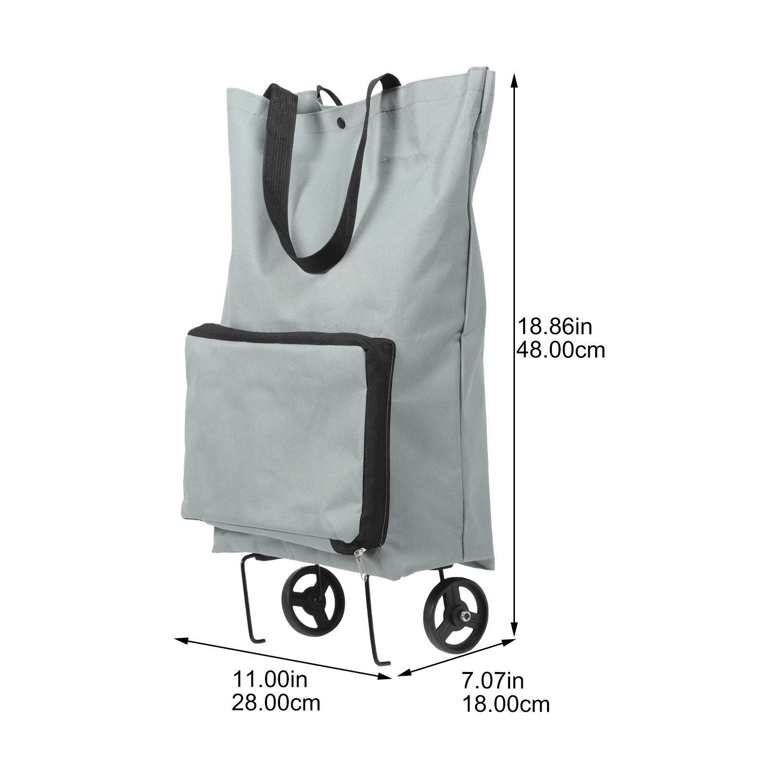 Poulie Portable Shopping TDPBag, Chariot on, Grill, Sacs pliants pour l'épicerie avec roues