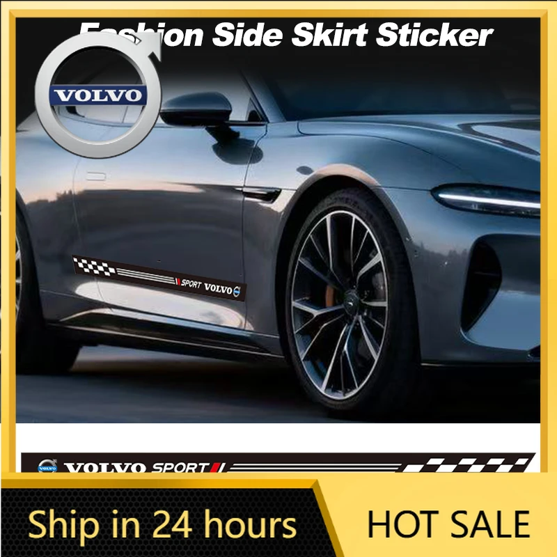 

Steering Covers Car Side Skirt Sticker Auto Vinyl Racing Decals Decoration For Volvo EX30 XC60 XC40 V60 V40 XC90 XC70 V50 S60 V7