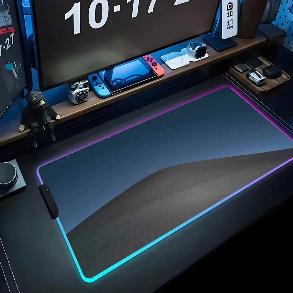 

dark desert sand Mouse Pad RGB Gaming Mousepad Big LED Pad PC Desk Mat Luminous Mouse Pad Large Keyboard Mats Table Rug
