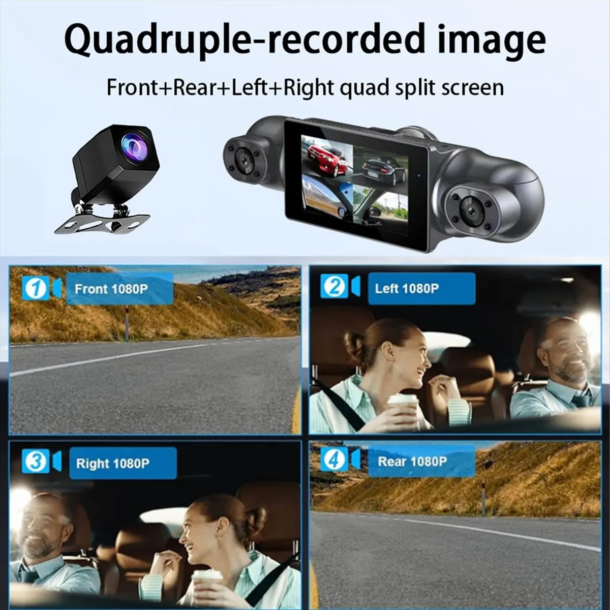 N05R 360° Car Dash Camera GPS WIFI 4 Camera Cam 1080P Video Recorder Car DVR Rear View Camera Night Vision Car Accessories