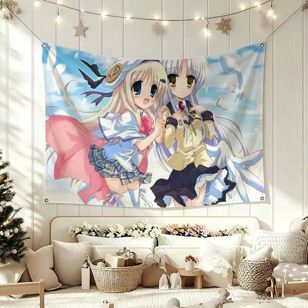 Anime Angel-Beats  Flags Wall Hanging Tapestry Outdoor Garage Room Decorative flag Background Blanket