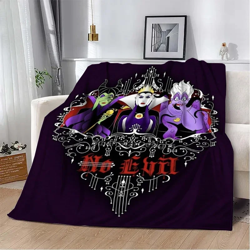 Disney Classic Villains Cartoon Flannel Blanket Children Air Conditioning Blanket Lunch living Rooms Travel Picnic Blanket Gifts