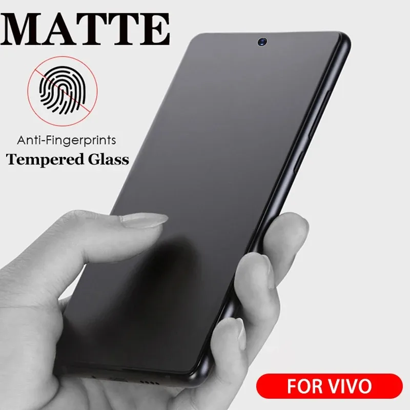

3Pcs Matte Frosted Tempered Glass For Vivo iQOO Z9 Turbo Z9X Screen Protector For Vivo V30 Lite V40 SE Y18 Y18E Y28 Y38 Glass