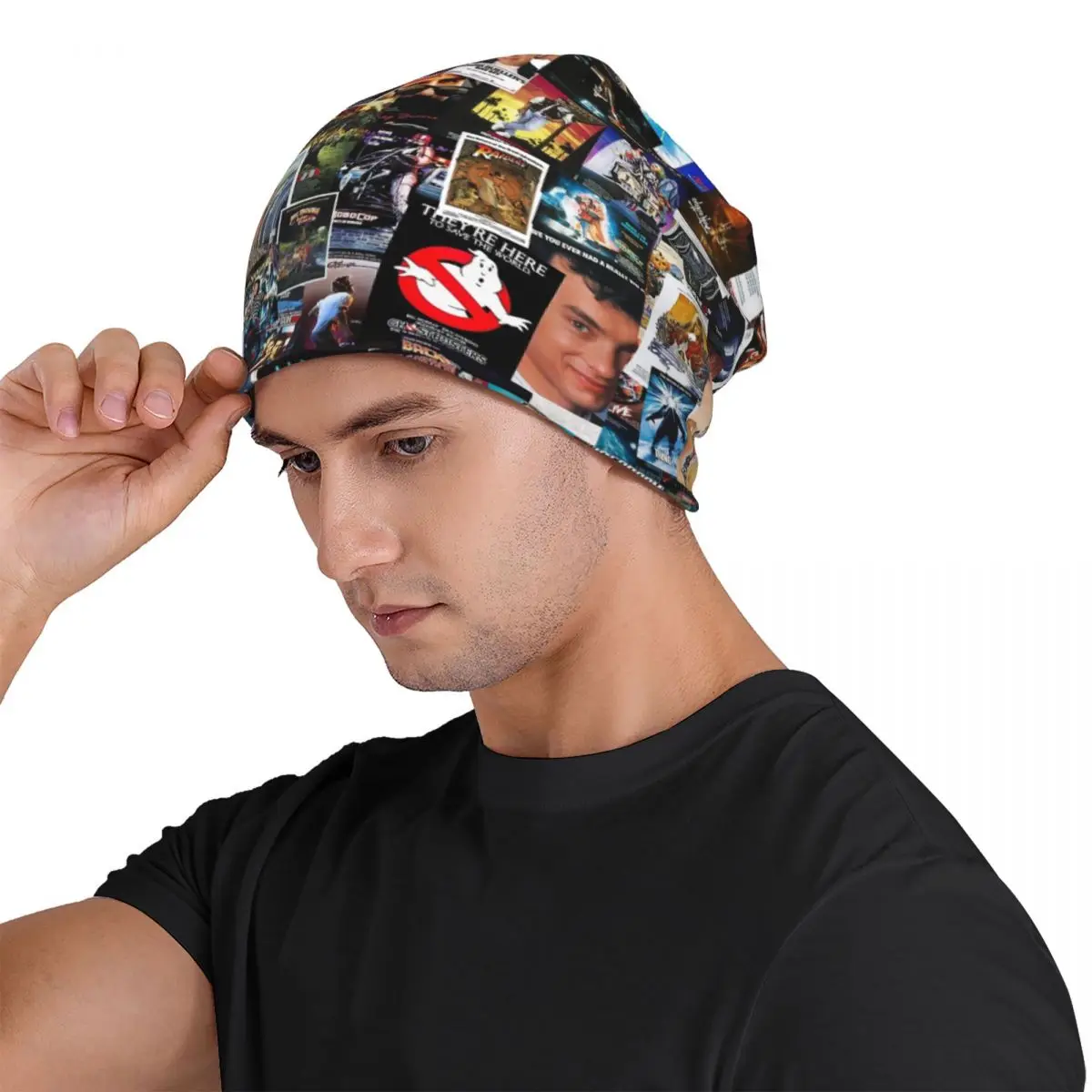 1980s Movie Posters Men Women Adult Beanies Caps Knitted Bonnet Hat Warm Fashion Autumn Winter Outdoor Skullies Hats