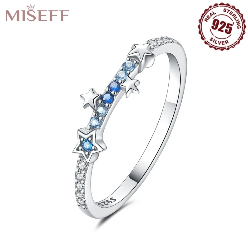 MISEFF 2025 Original Real 925 Sterling Silver Gradual Change Star Rings For Wedding Engagement Birthday Silver Jewelry Gift