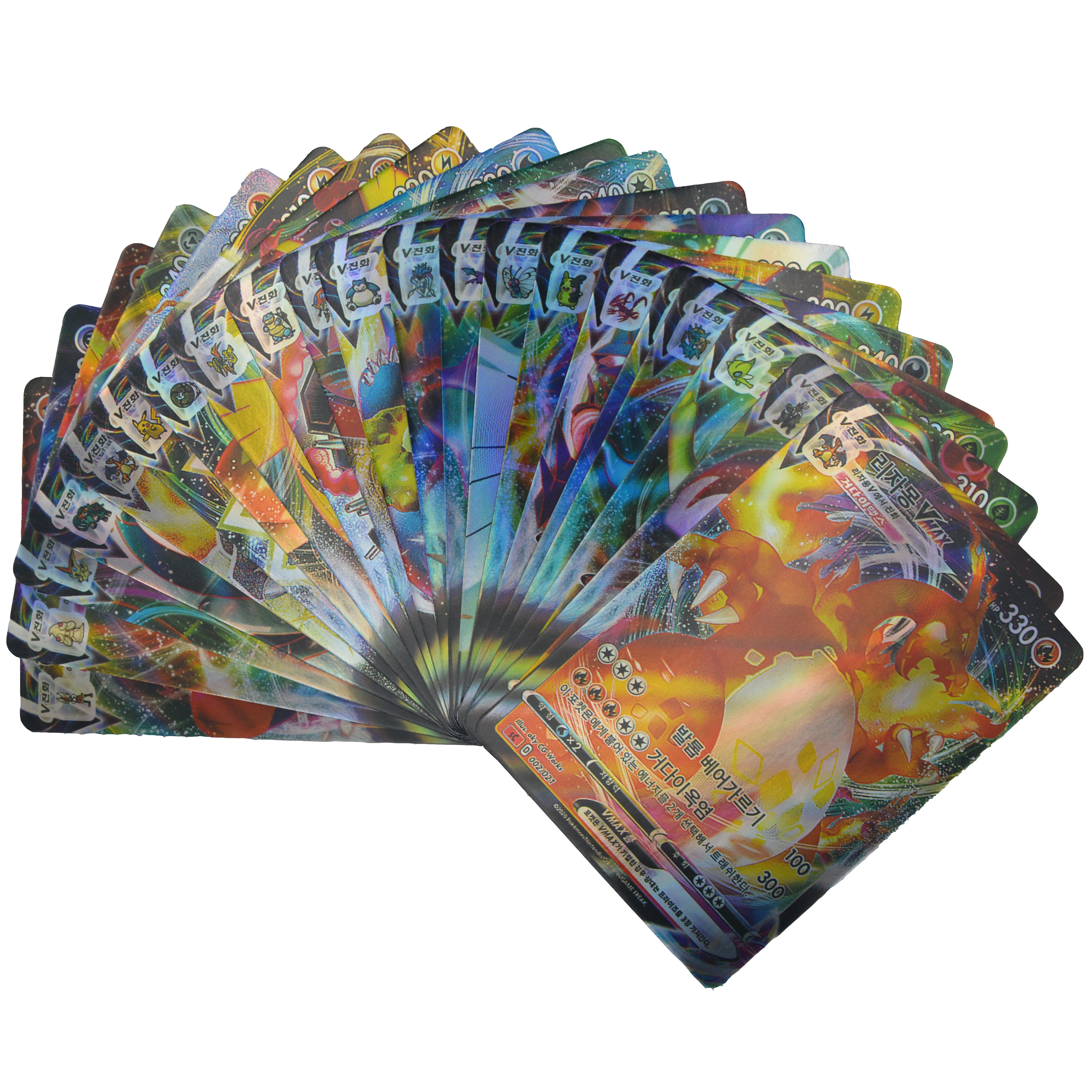 Korean Cards Pokemon 100Pcs Vmax Arceus Pokémon Card Shining Charizard Pikachu Playing 포켓몬 한국인 Trading Collection Kids Toy