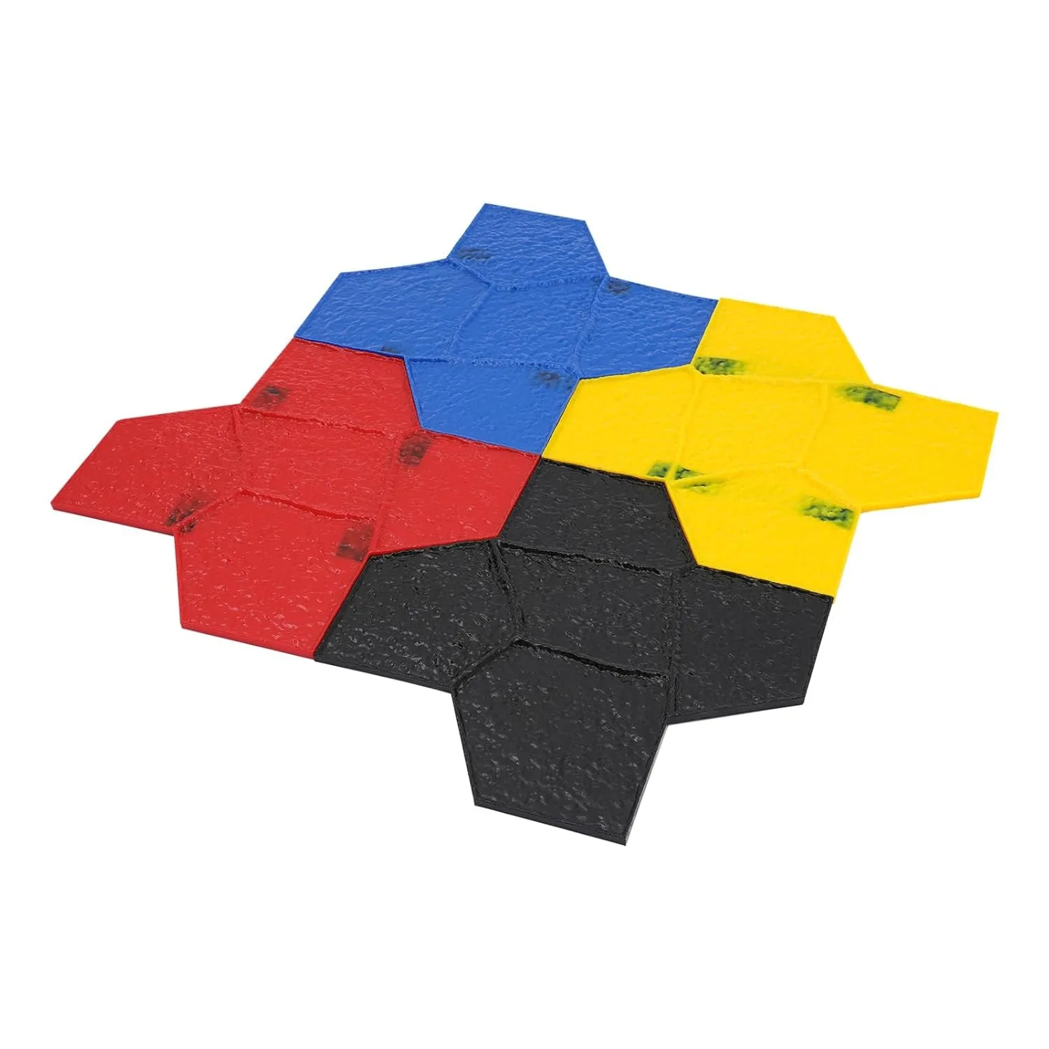 

4 шт. коврики для бетонных штампов, реалистичная текстурирующая кожа для бетона с 2 практичными ручками, штабелируемые формы для тиснения бетона