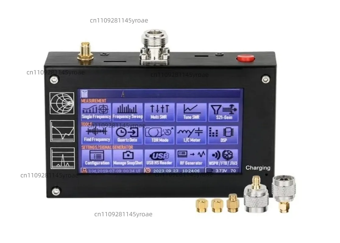 Multi-Band RF Antenna Analyzer 0.1MHz To 1300MHz HF VHF UHF Standing Wave Detection Meter Touch LCD Screen Rechargeable Device