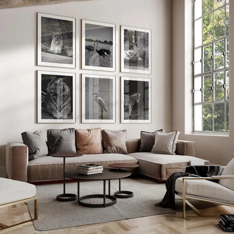 Kenya Botswana Tanzania Wall Art Set Black and White Africa Gallery Wall Travel Photography Posters Minimalist Home Decor Gift