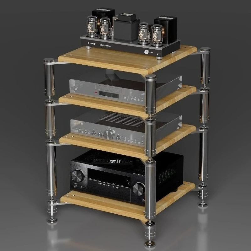 HIFI Split Vibration‑Dampened Audio Rack Amplifier Cabinet Speaker Stand Shelf Audio Equipment Support Holder