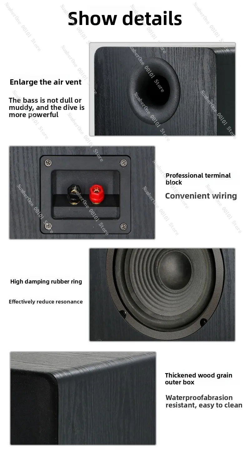 Subwoofer Car Modification Home 8inch Super Bass Subwoofer Extended Rectangular Home Theater Speaker Universal