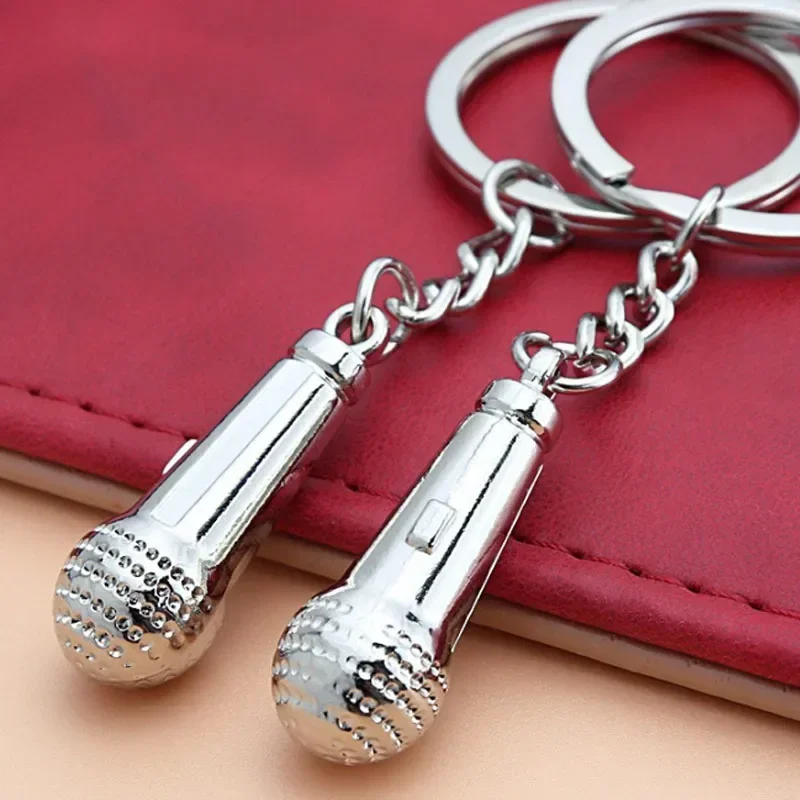 Creative Microphone Keychain Mini Simulation Small Microphone Actor Souvenirs Program Performance