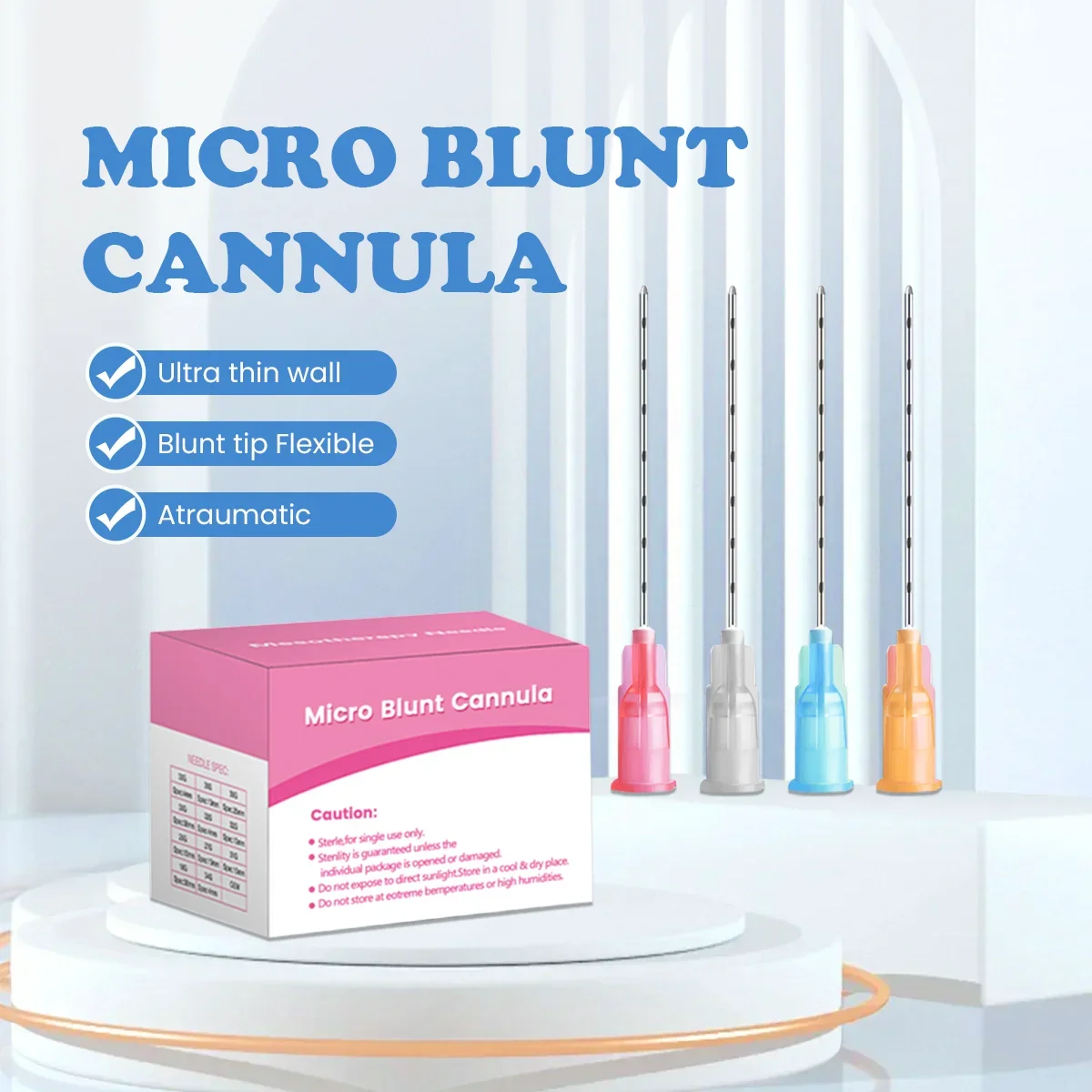 Korean Disposable Cannula Flexible 18G 20G 22G 23G 25G 50mm 70mm Sterile Microcannula  fillers Micro Tip Cannula  Blunt Cannula