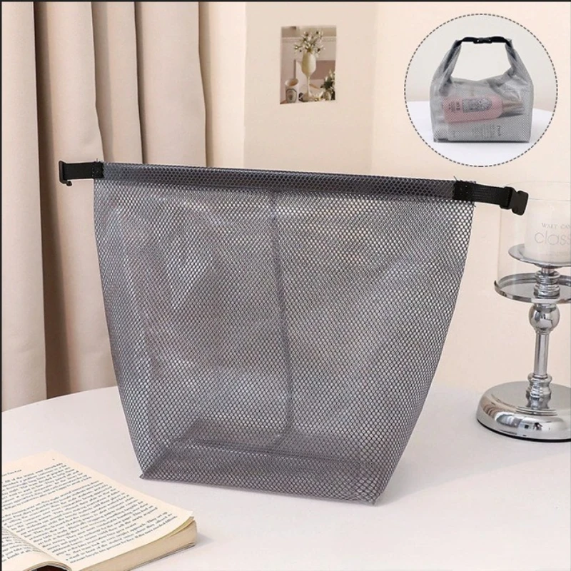 Transparent Waterproof Toiletry Bag High-value Makeup Bag Multi-purpose Portable Handheld Large Capacity Expandable Swimming Bag