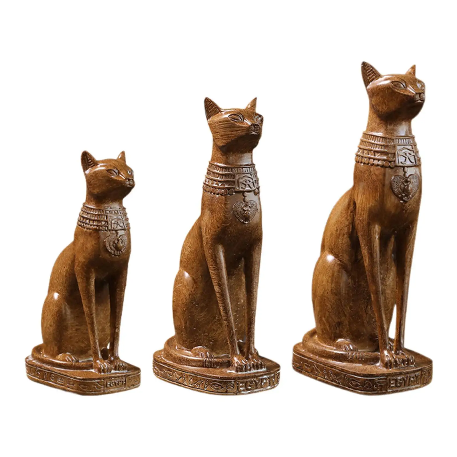 

Egyptian Cat Figurine Collectible for Cabinets Shelf Entryway Bookshelf