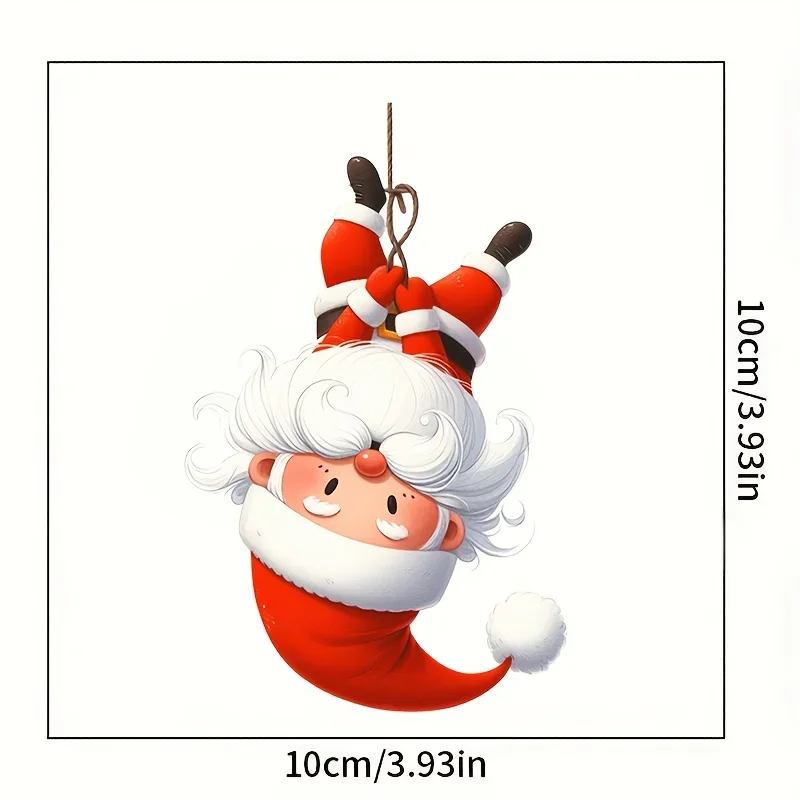 

1PC "Hanging Santa Claus" Sticker for Car Moto, Holiday Design Decal, Vehicle Exterior Holiday Personalized Styling Sticker