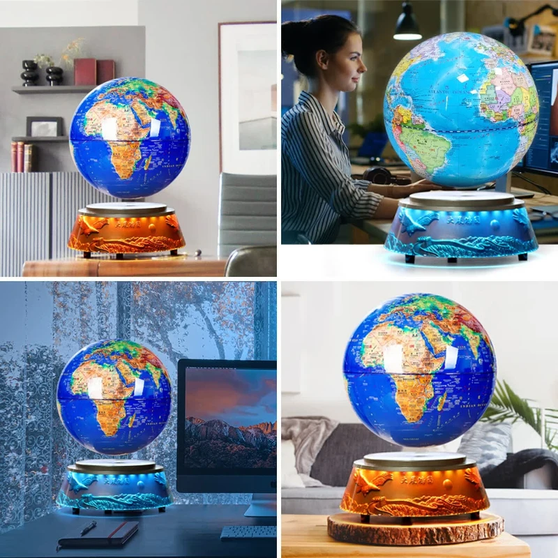 Maglev globe large dark blue φ 30cm Bluetooth grand plans base early education opening housewarming gift
