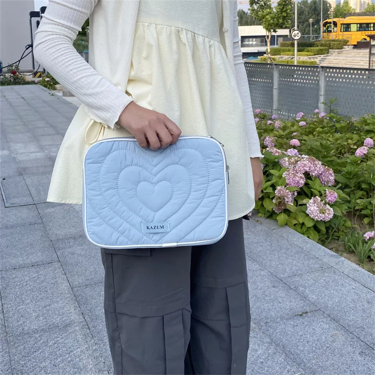Pokrowce na laptopa Ins Korea Heart Cute 11 13.6 14 15 15.6 cali, etui na Macbook Air, iPad Pro, torba do przenoszenia laptopa, akcesoria komputerowe