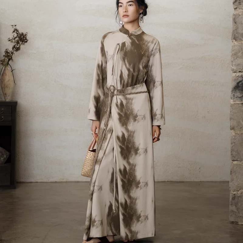 

Chinese Women's Slim Xizang Dress Cheongsam Dress