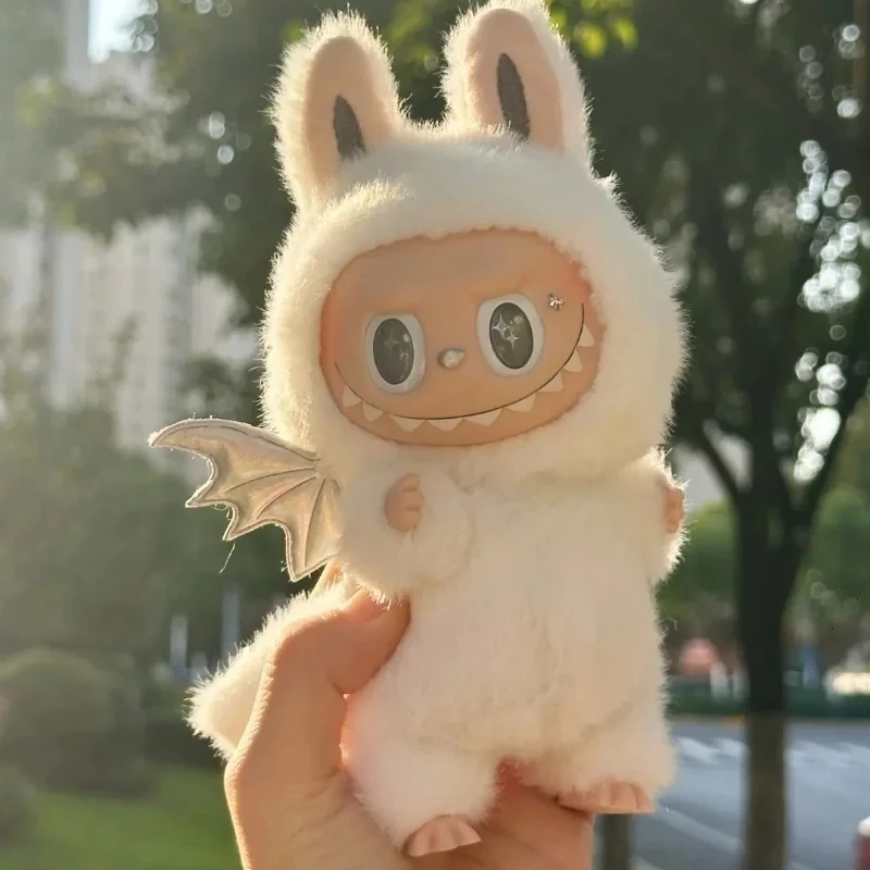 17cm Labubu Zimomo Angel Arrival Monster Creative Change Doll DIY Figure Vinyl Pendant Doll Model Toy Replica Girl Birthday Gift