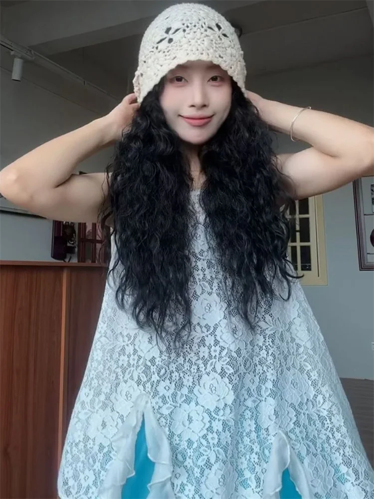 French Style Vintage O Neck Sleeveless Shirt Lace Up Irregular Loose All-match Blouses Slim Elegant Blusas All Match White Tops