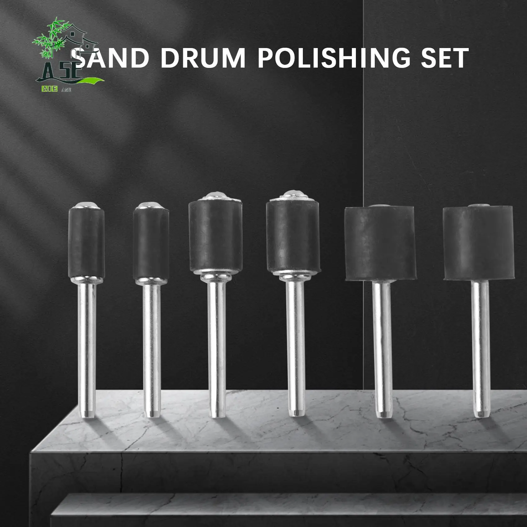 

A05E-Jumbo 51Pc Drum Sanding Kit - Fits For Dremel - Includes Rubber Drum Mandrels - 1/2, 3/8 & 1/4 Inch