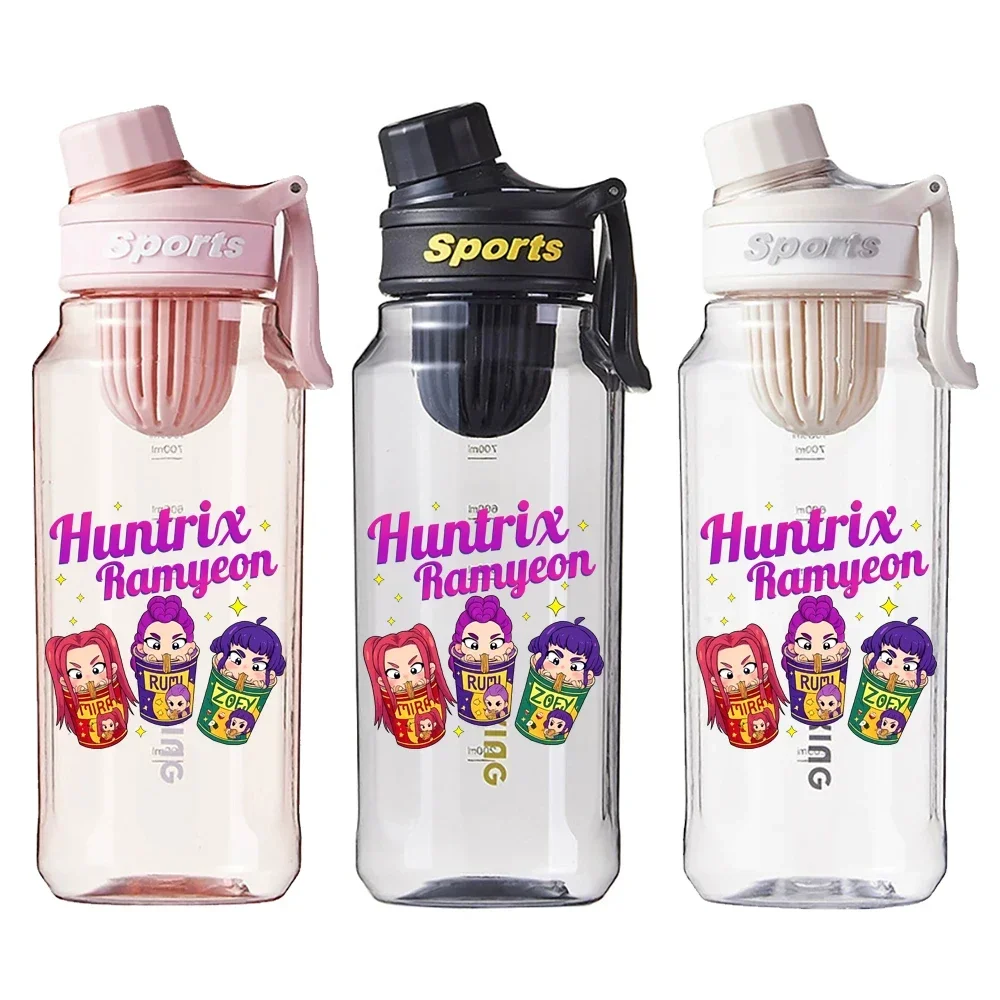 750ML 케이팝 데몬 헌터즈 사자 보이즈 타이거 물병 누수 방지 학교 체육관 여행 러닝 하이킹 타임 마커 베스트 셀러