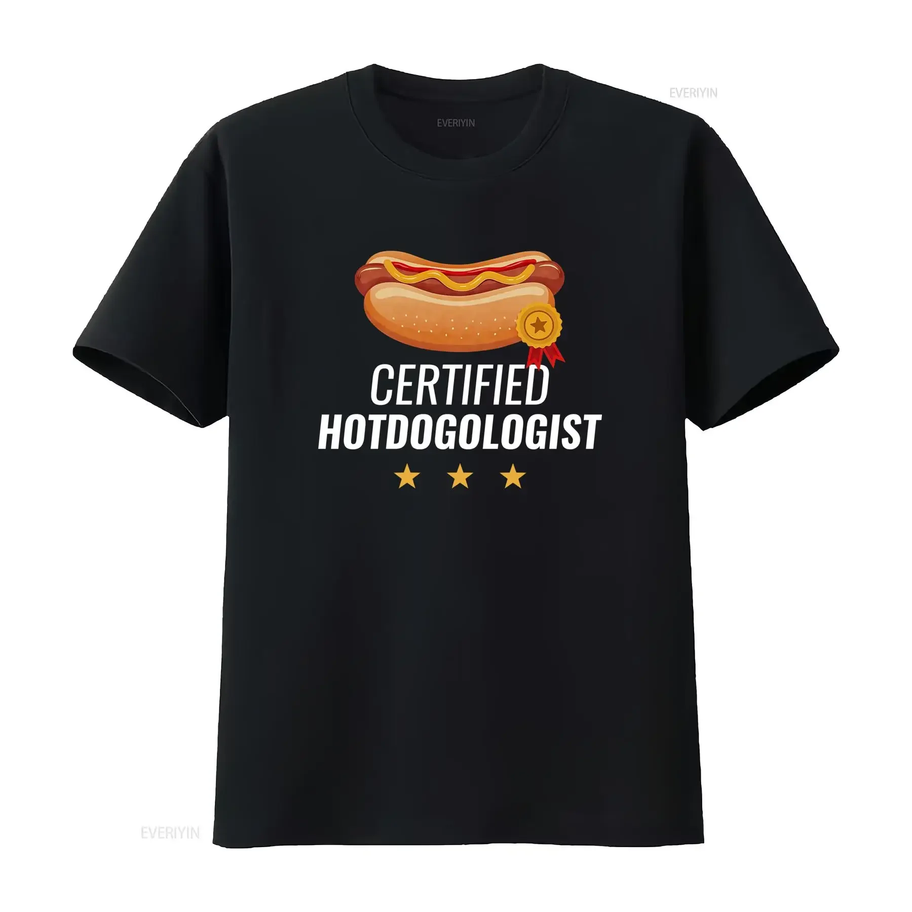 Certified Hotdogologist Funny Hot Dog T Shirt for Hotdog Lovers vintage Washed Slightly Breathable Stretched Stylish Versatile