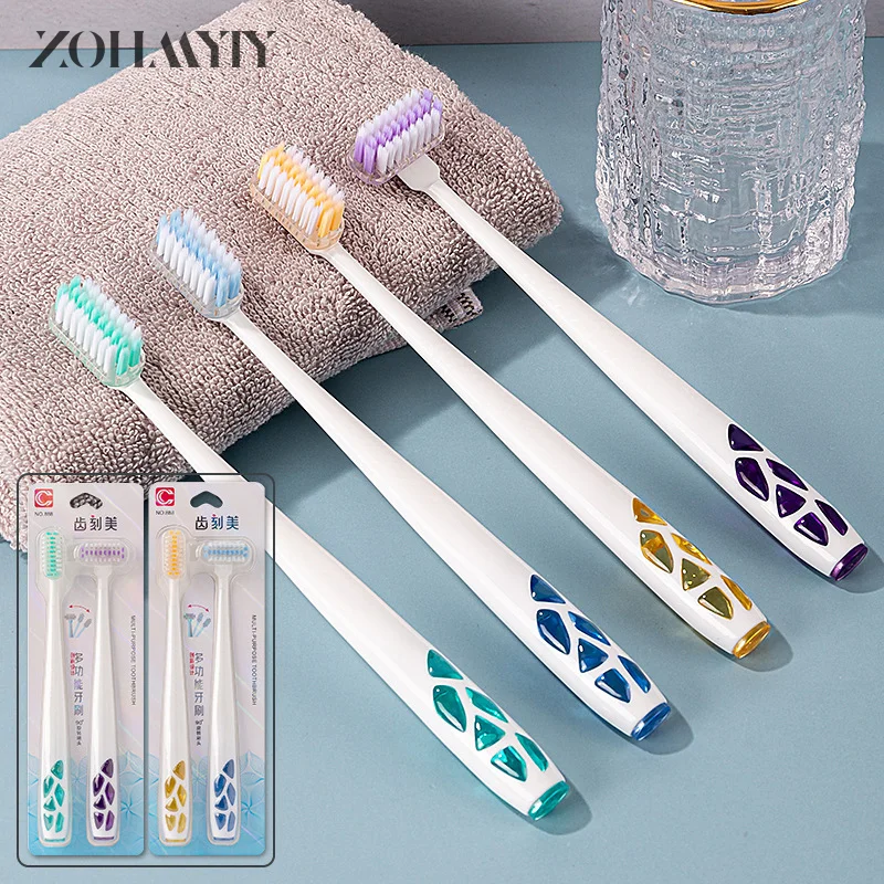 2Pcs Toothbrush Soft Interdental Soft Bristled Tongue Coating Brush For Adults Soft Bristled Tongue Coating Interdent