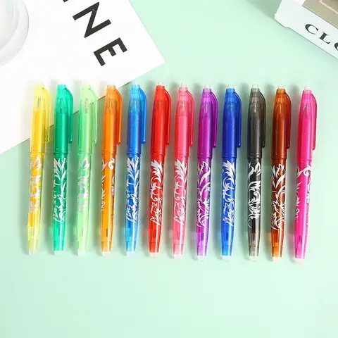 8 가지 색상 지울 수있는 0.5mm 젤 펜 카와이 펜 학생 쓰기 크리 에이 티브 드로잉 도구 사무실 학교 공급 문구