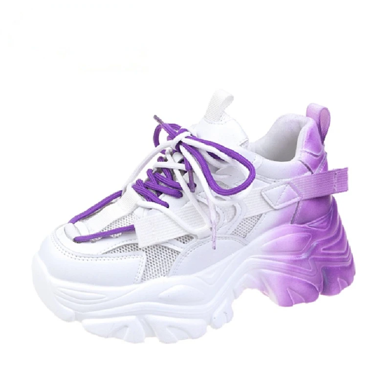 

2022 New Women casual shoes chunky sneakers 6CM Platform shoes woman Breathable Mesh Leather Casual sport shoe designer shoes