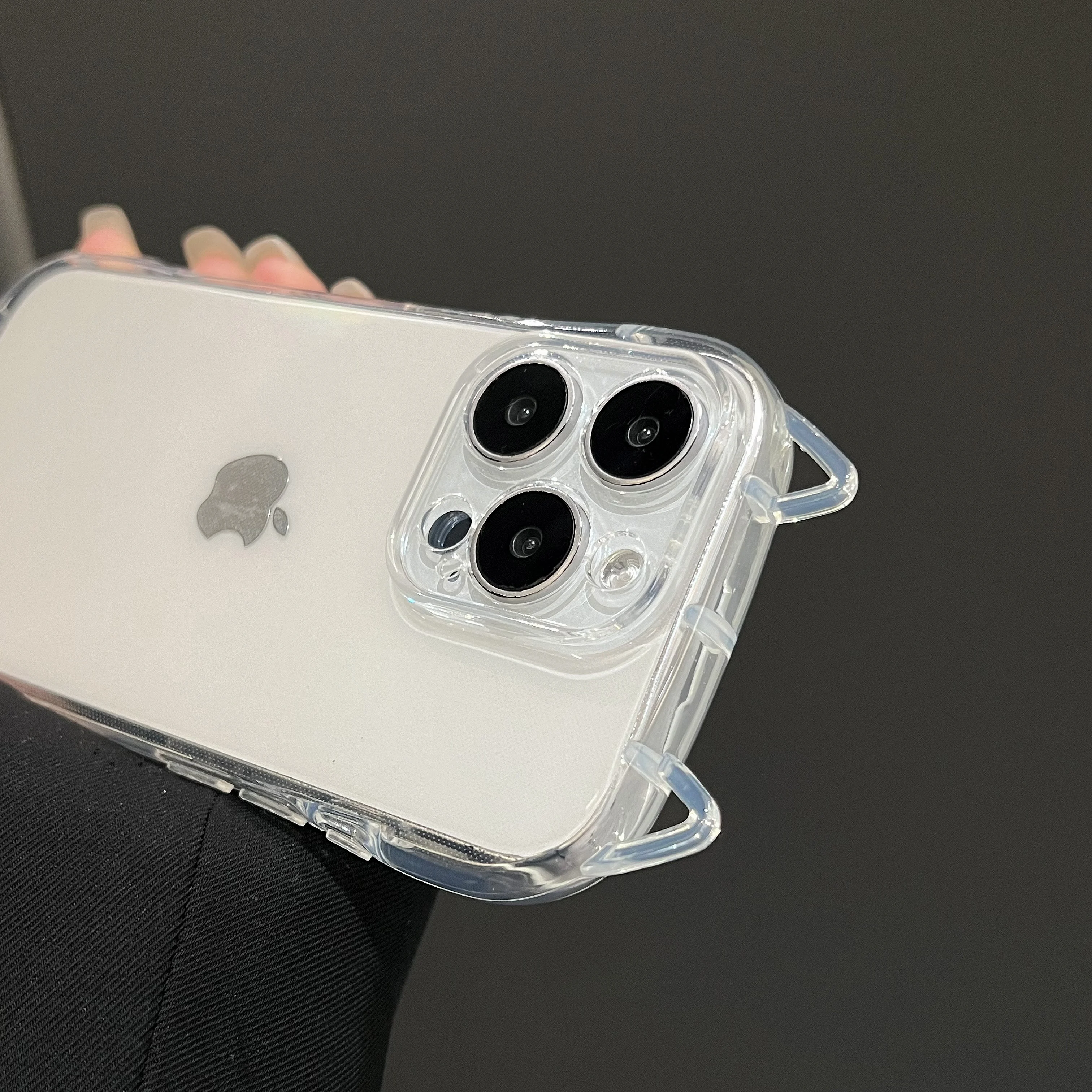 Niedliche Cartoon-Katzenohren-Silikonhülle für iPhone 18 17 Air 15 16 Pro Max 14 12 11 13 17 Pro Stoßfeste Transparente Hülle für Mädchen und Frauen – Detail 5